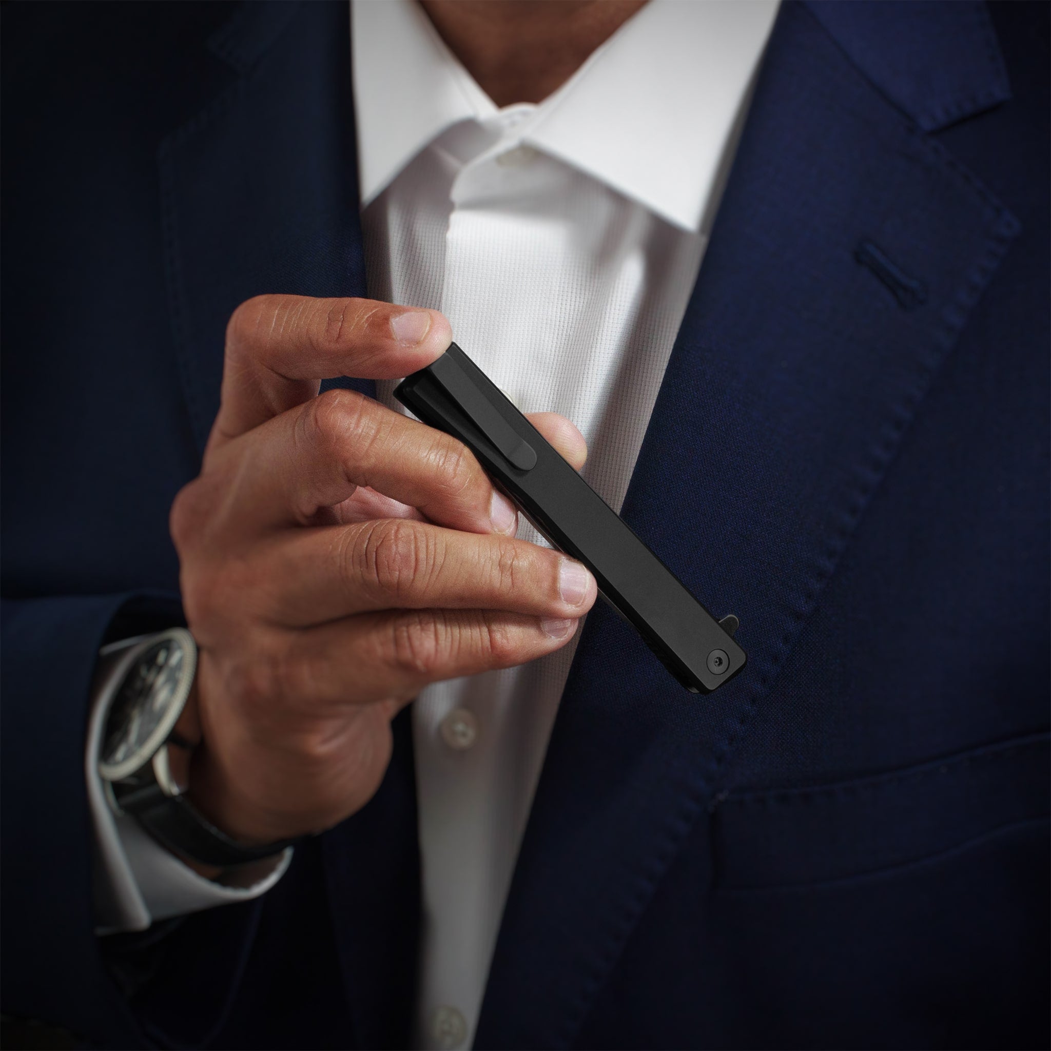 Solstice Black Titanium Drop Point - Tristar Edge