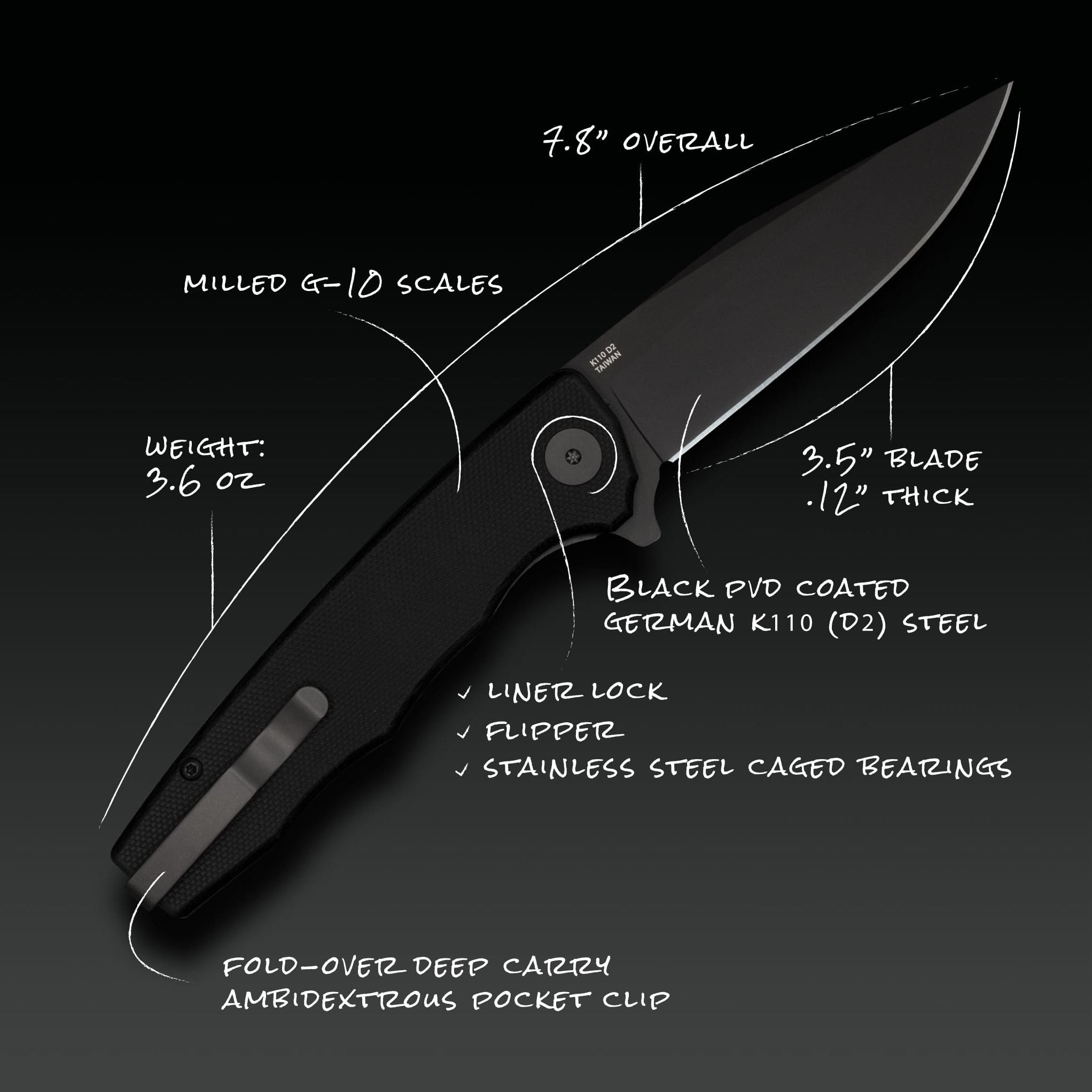 Strategy G-10 Black PVD - Tristar Edge