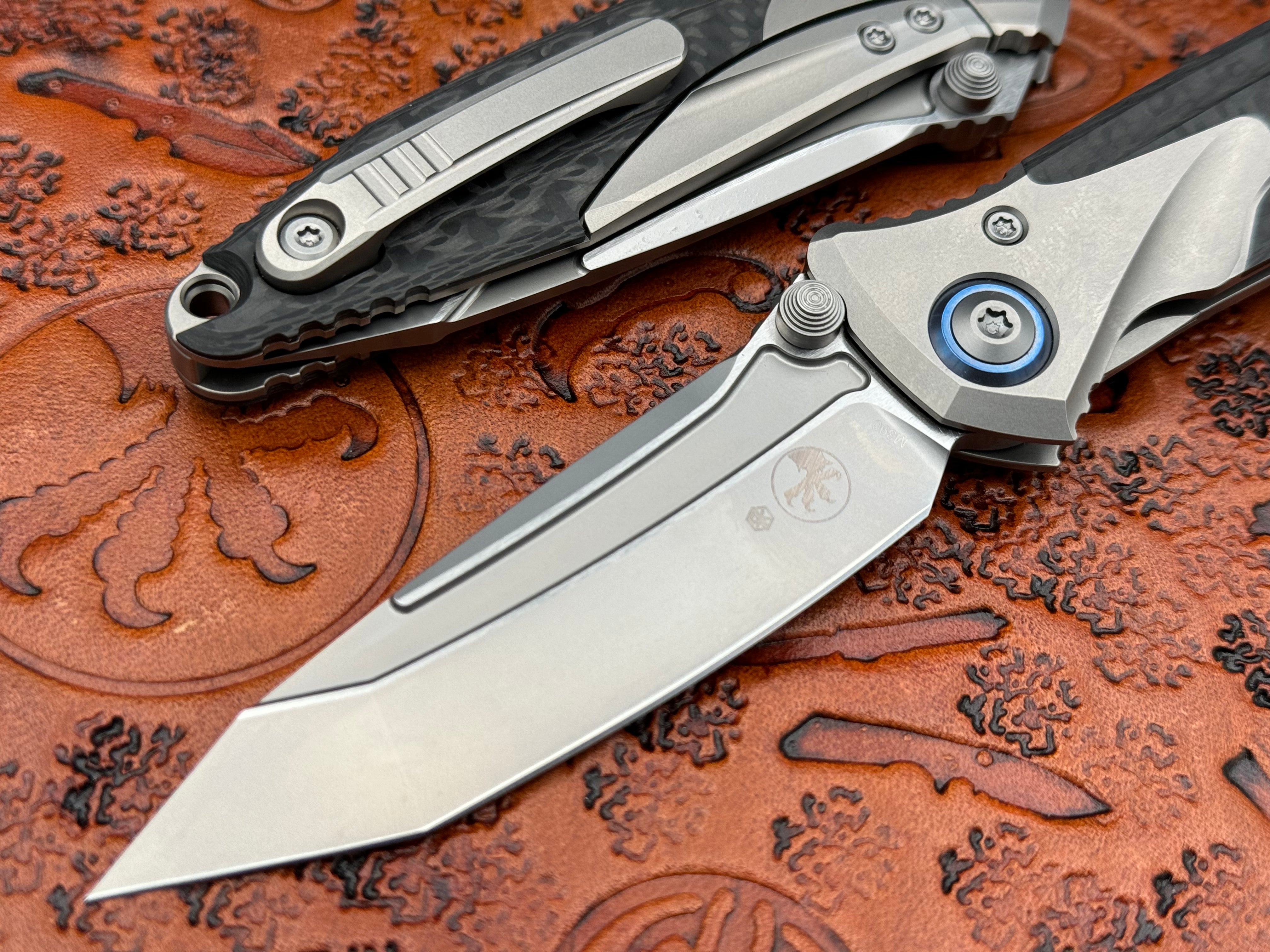 Microtech Socom Bravo Mini Tanto Titanium Handle Bead Blast Standard 261M-7 CFTI - Tristar Edge