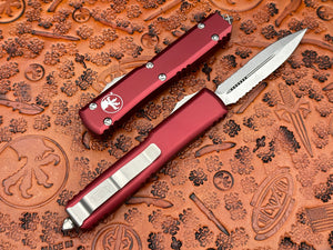 Microtech Ultratech Merlot Double Edge Partial Serrated Stonewash Standard 122-11 MR - Tristar Edge