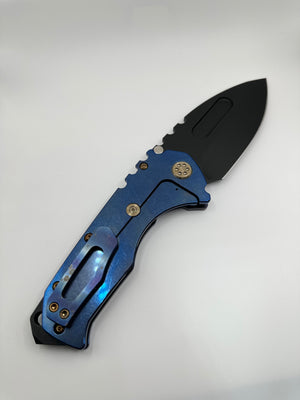 Medford Knife Praetorian T S45VN DLC DP Blade, Brsh/Galaxy Flm Handle, Blue Spring, Bronze HW, Brsh/Galaxy Flm Clip, DLC Breaker - Tristar Edge
