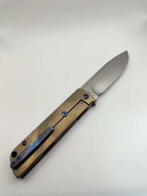 Medford Knife Antik S45VN Tumbled DP Blade, Bronze Handles, Flm HW/Clip, Std Breaker - Tristar Edge