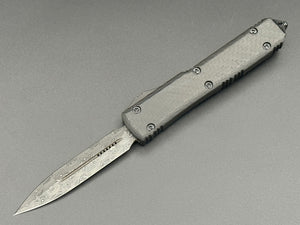 Ultratech D/E Signature Series Carbon Fiber Top Damascus Ringed Hardware 122-16 CFS - Tristar Edge