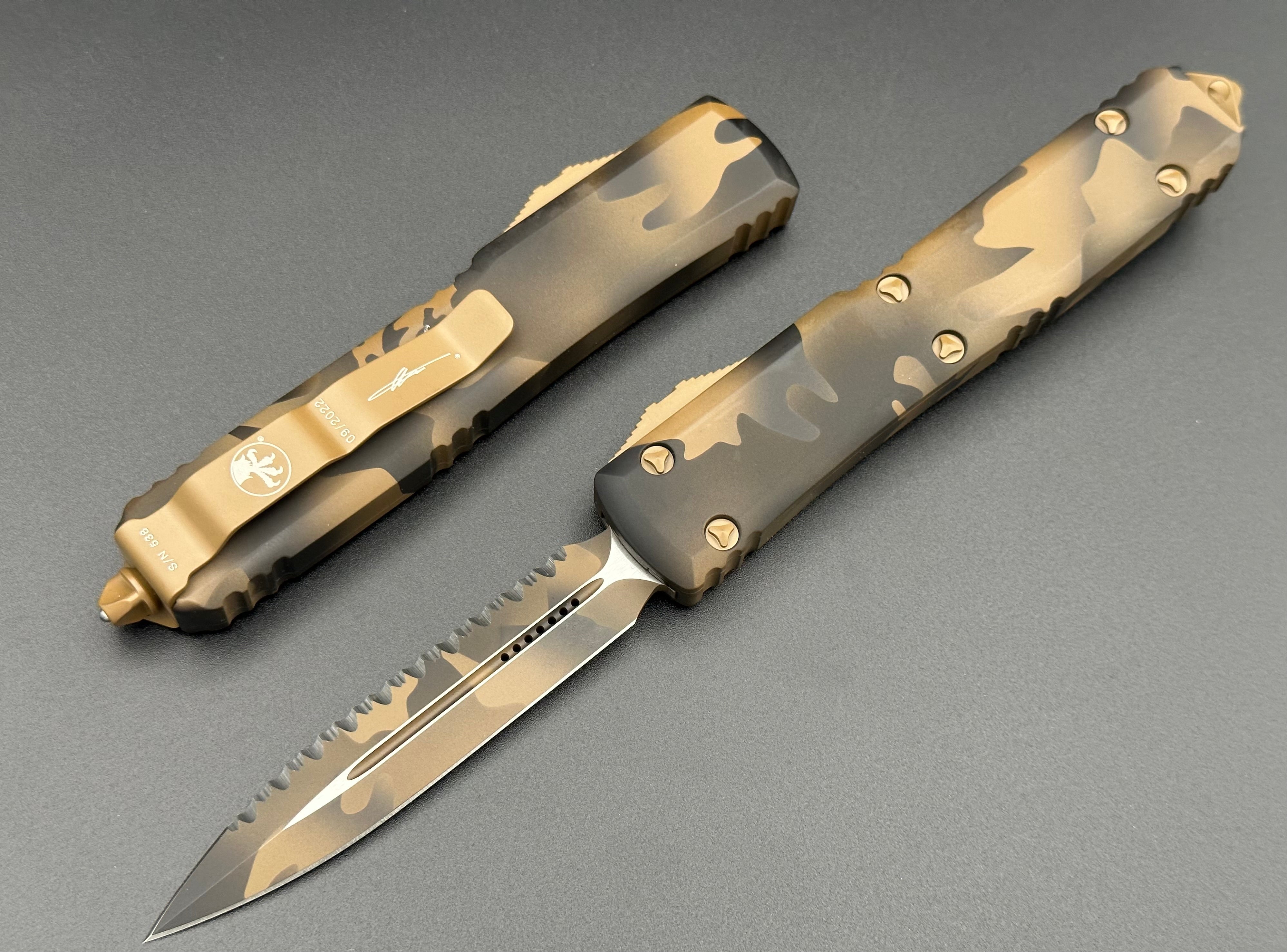 Ultratech D/E Coyote Camo Full Serrated 122-3 CCS - Tristar Edge