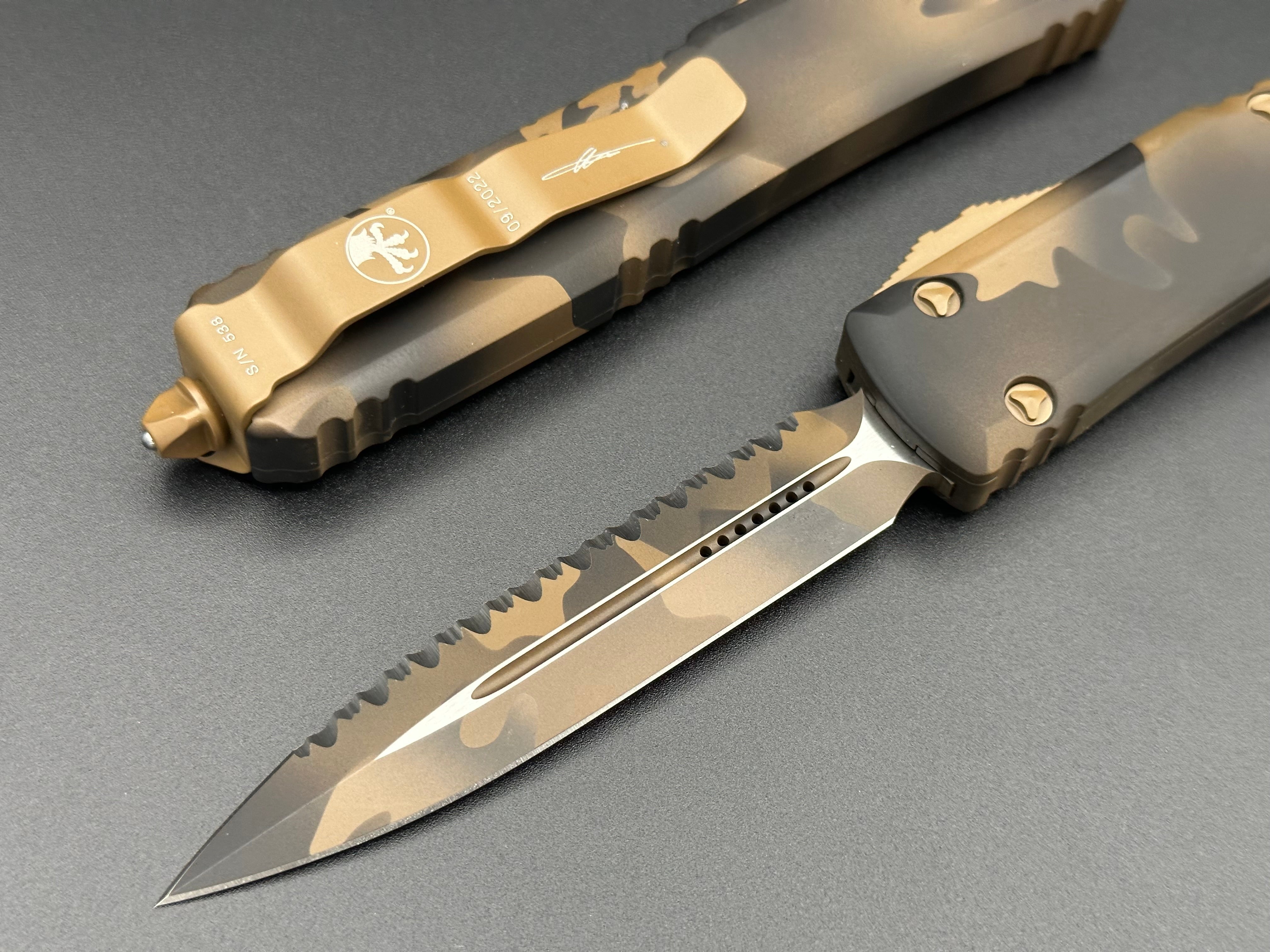 Ultratech D/E Coyote Camo Full Serrated 122-3 CCS - Tristar Edge