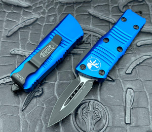 Microtech Mini Troodon D/E - Blue 238-1 BL - Tristar Edge