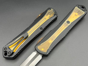 Heretic Knives Manticore X Double Edge DLC Ultem Inlay H032-6A-ULTEM - Tristar Edge