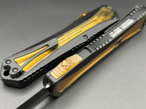 Heretic Knives Manticore X Double Edge DLC Ultem Inlay H032-6A-ULTEM - Tristar Edge