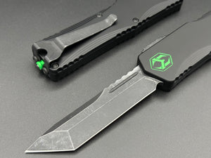 Heretic Knives Blade Show 2023 Colossus Battle Black Tanto w/ Heretic Green Logo - Tristar Edge