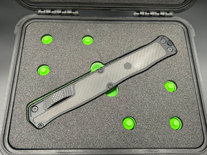 Heretic Knives Giant 2X Cleric 2 DLC Double Edge w/ Carbon Fiber Inlay - Tristar Edge