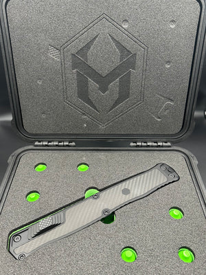 Heretic Knives Giant 2X Cleric 2 DLC Double Edge w/ Carbon Fiber Inlay - Tristar Edge