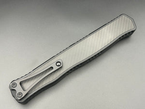 Heretic Knives Giant 2X Cleric 2 DLC Double Edge w/ Carbon Fiber Inlay - Tristar Edge