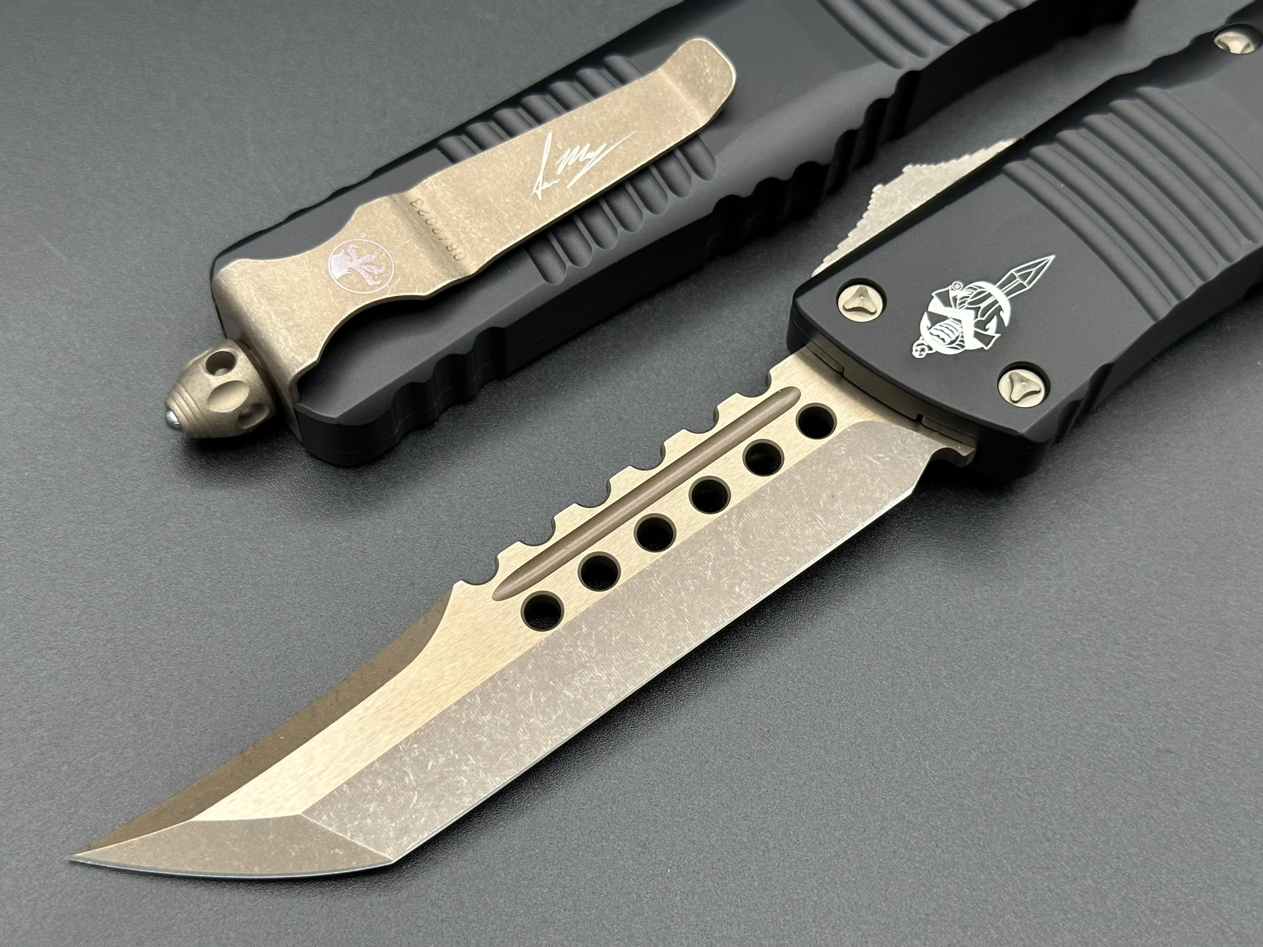Microtech Knives Combat Troodon Signature Series Hellhound Bronzed Apocalyptic 219-13APS - Tristar Edge