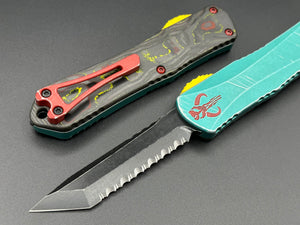 Heretic Knives Manticore E Bounty Hunter Tanto Full Serrated Battle Black Camo Carbon - Tristar Edge