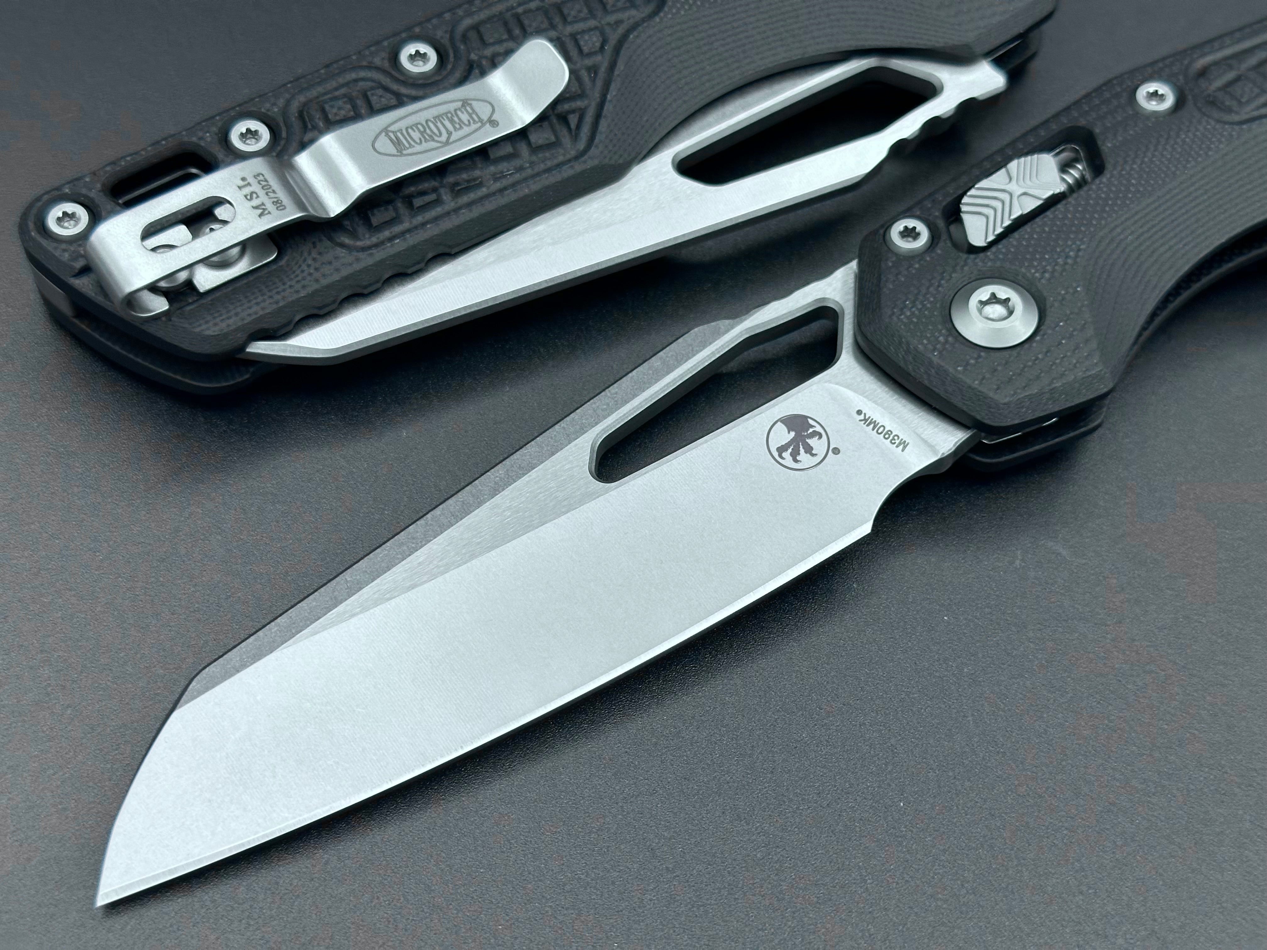 Microtech Knives MSI Single Edge Frag G-10 Black Stonewash Standard 210-10 FRGTBK - Tristar Edge