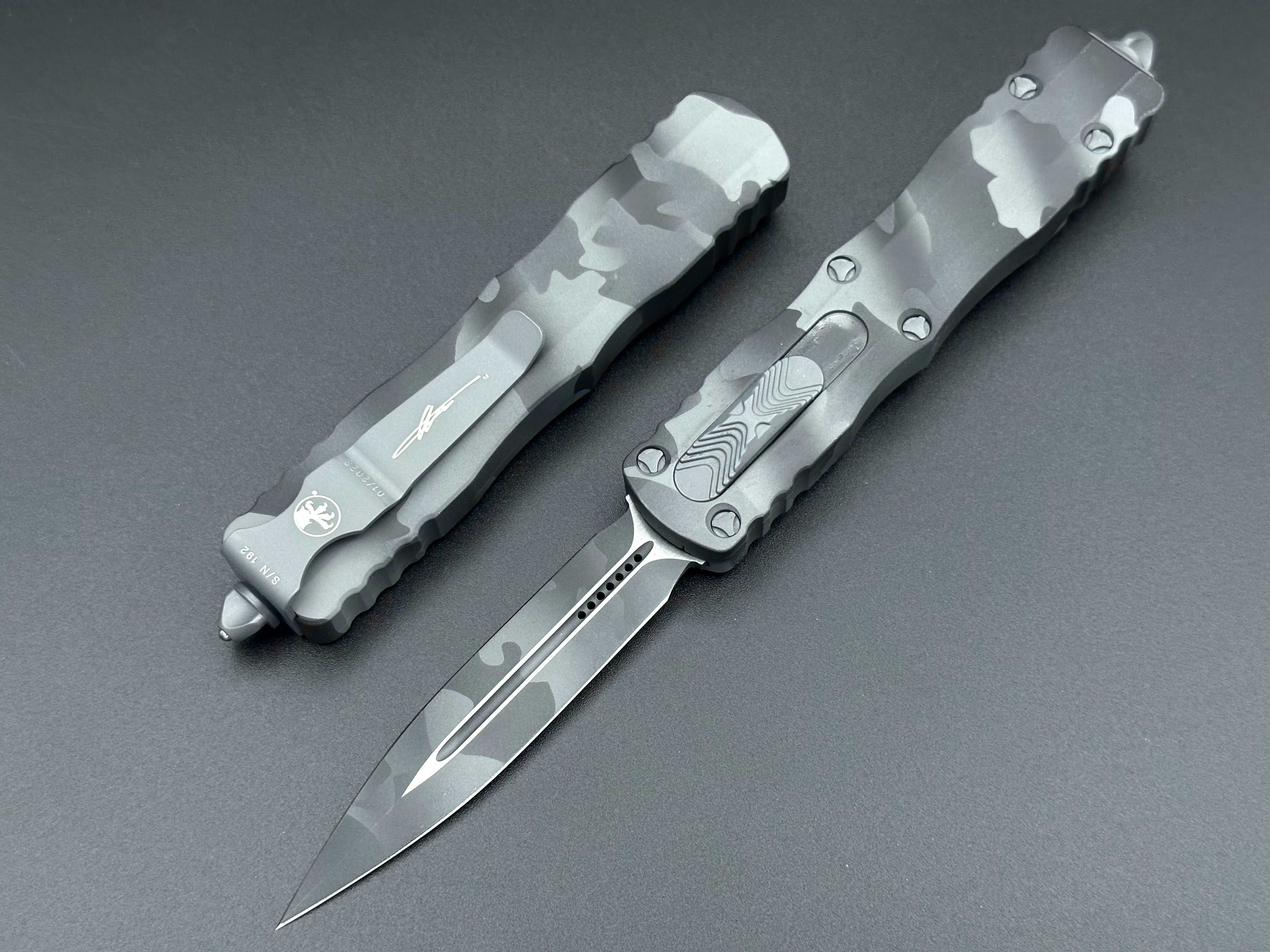 Microtech Dirac D/E Signature Series Urban Camo Standard 225-1 UCS - Tristar Edge
