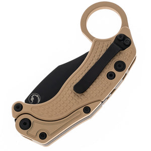 Reate EXO-K Gravity Karambit Tan Black PVD - Tristar Edge