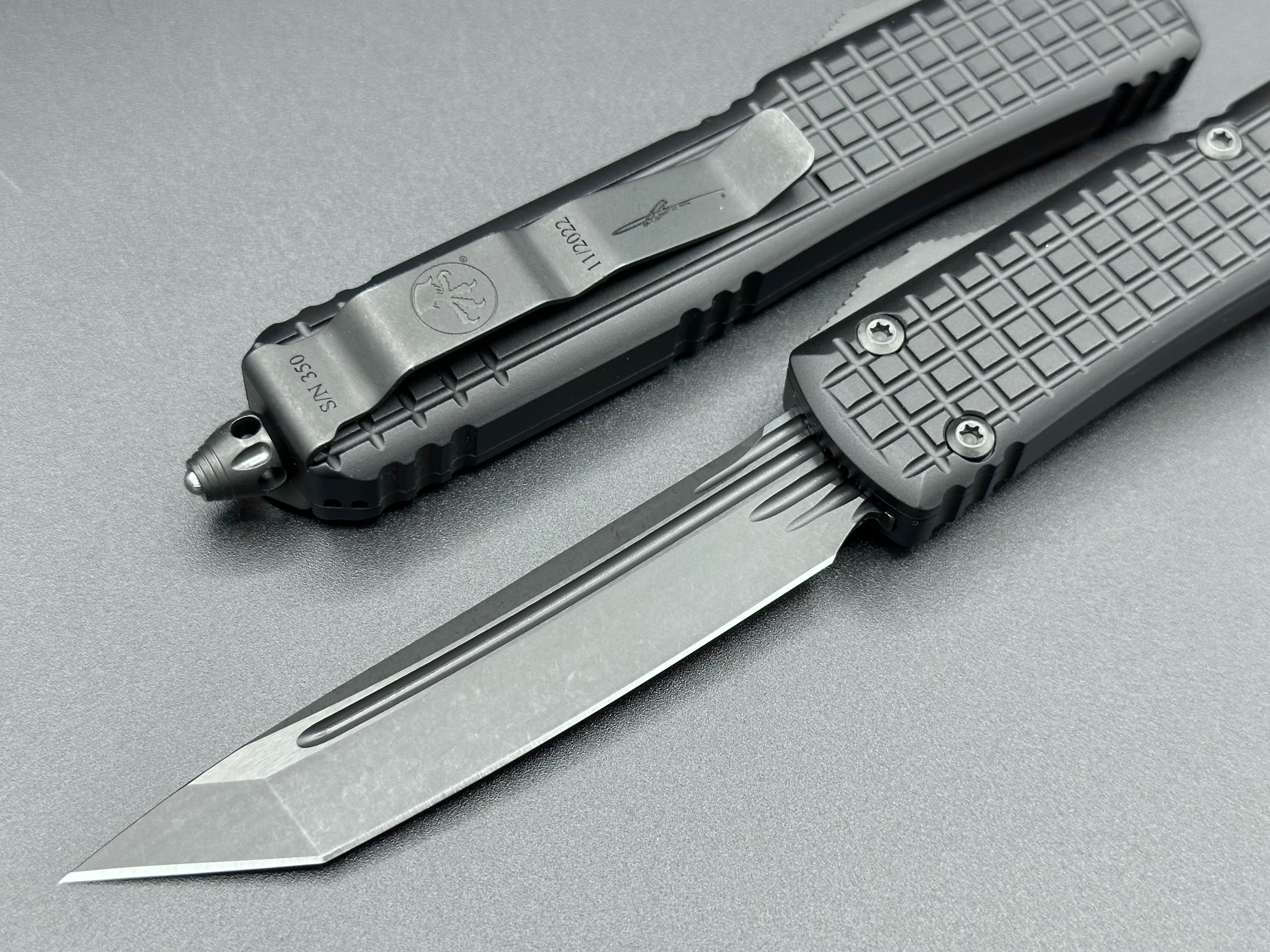 Ultratech Delta Frag Tanto Black DLC Tanto Plain Blade Shadow 123-1UT-DSH - Tristar Edge