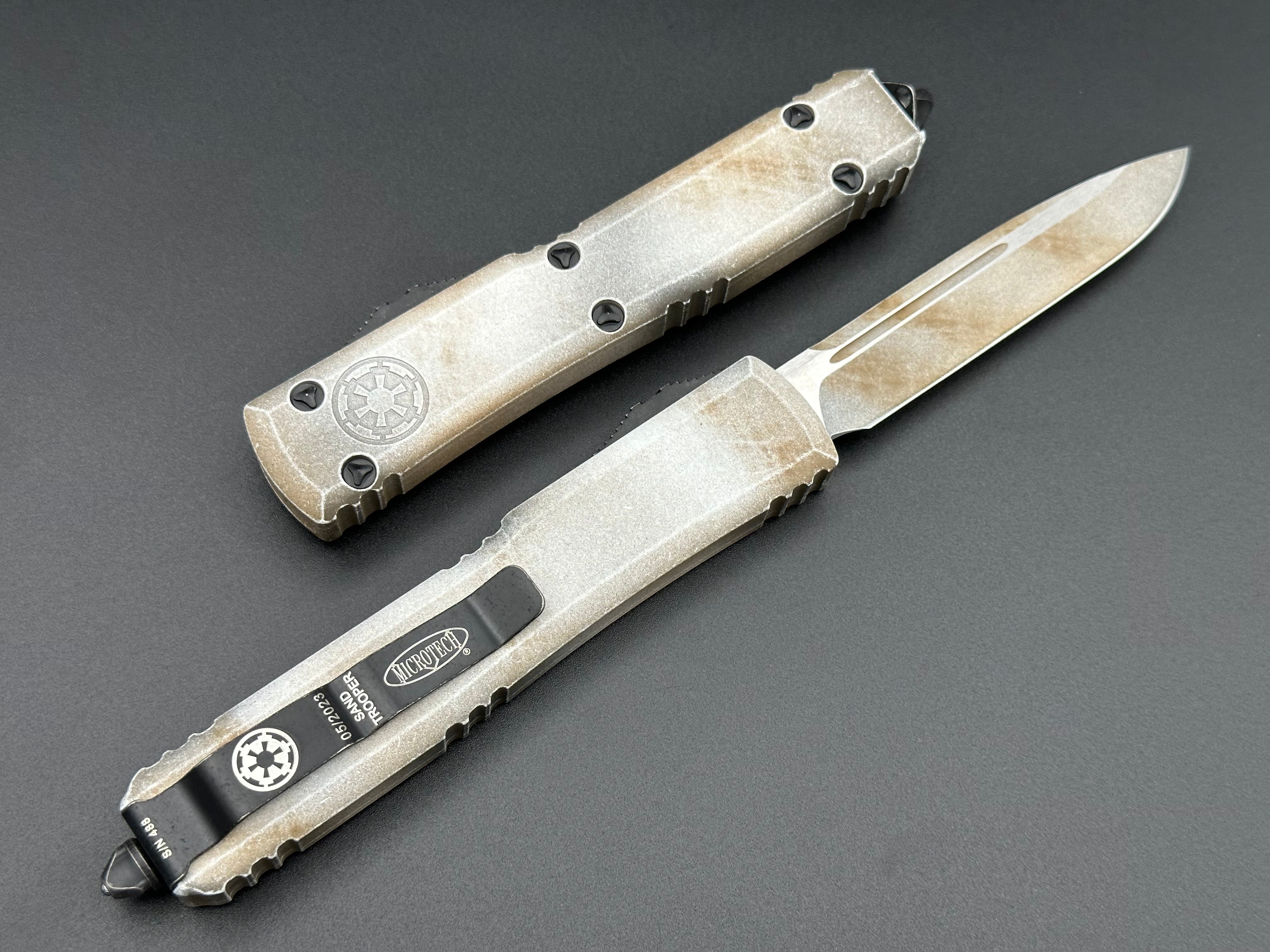 Microtech Knives Ultratech S/E Sand Trooper Deep Engraved 121-1 SAD - Tristar Edge