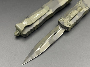 Microtech Dirac D/E Signature Series Olive Camo Standard 225-1 OCS - Tristar Edge