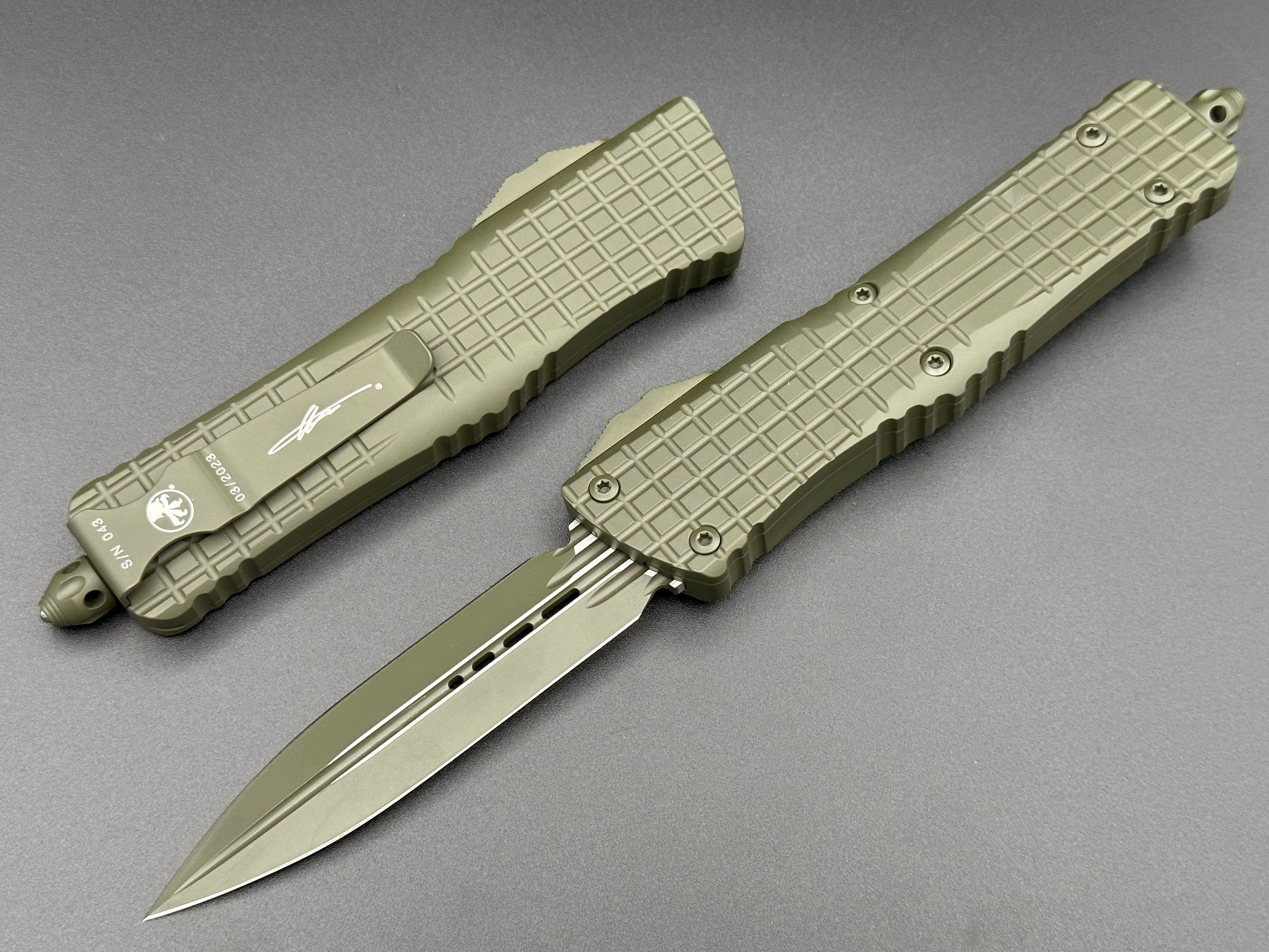 Microtech Knives Combat Troodon Cerakote OD Green Delta D/E Frag 142-1CT-COD - Tristar Edge
