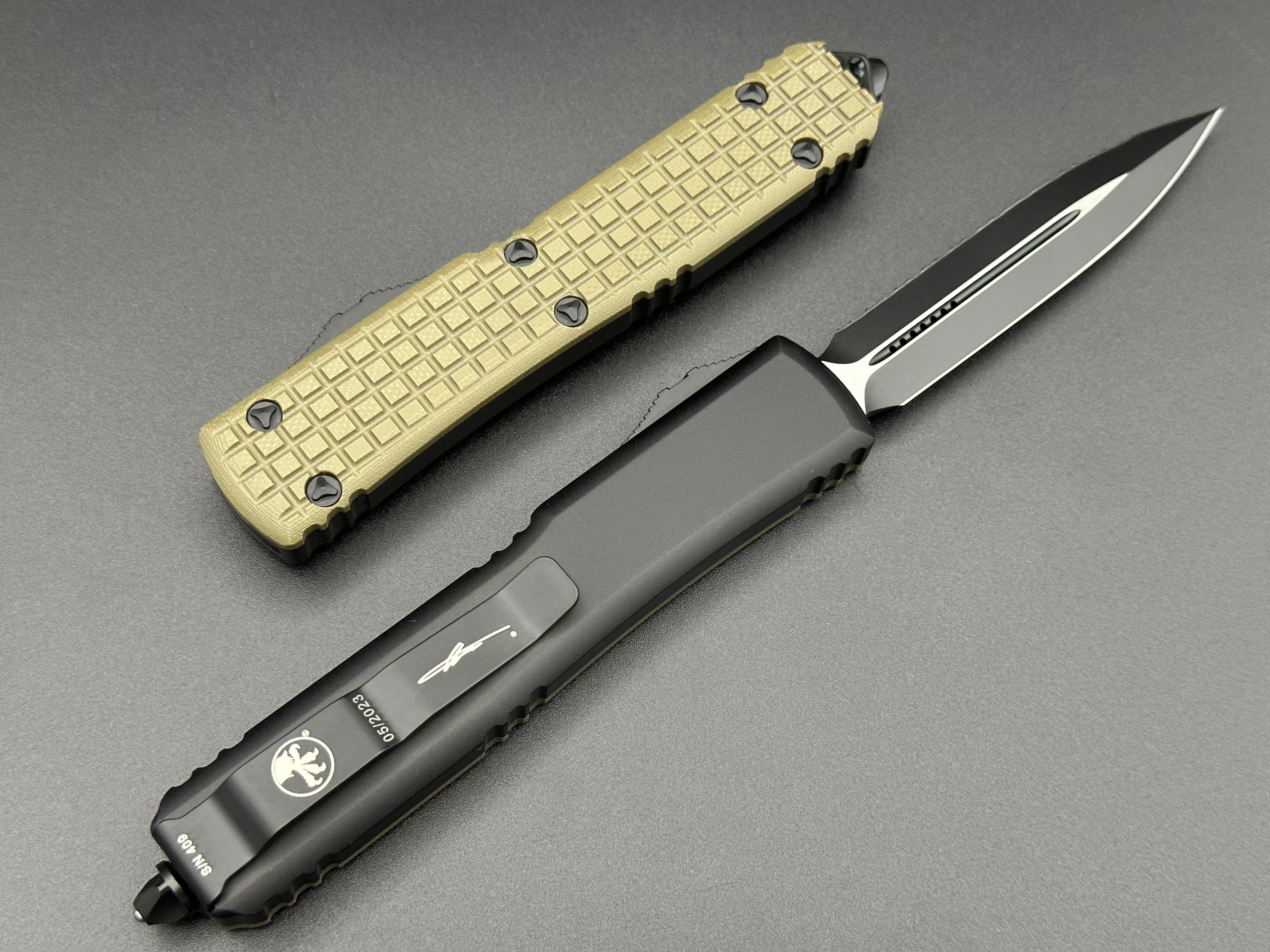 Microtech Knives Ultratech D/E OD Green Frag G-10 Top 122-3 FRGTODS - Tristar Edge