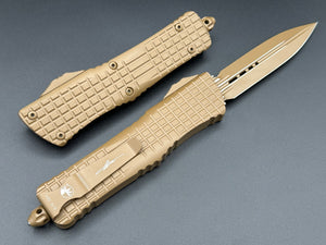 Microtech Knives Combat Troodon Cerakote Tan Delta D/E Frag 142-1CT-CTA - Tristar Edge