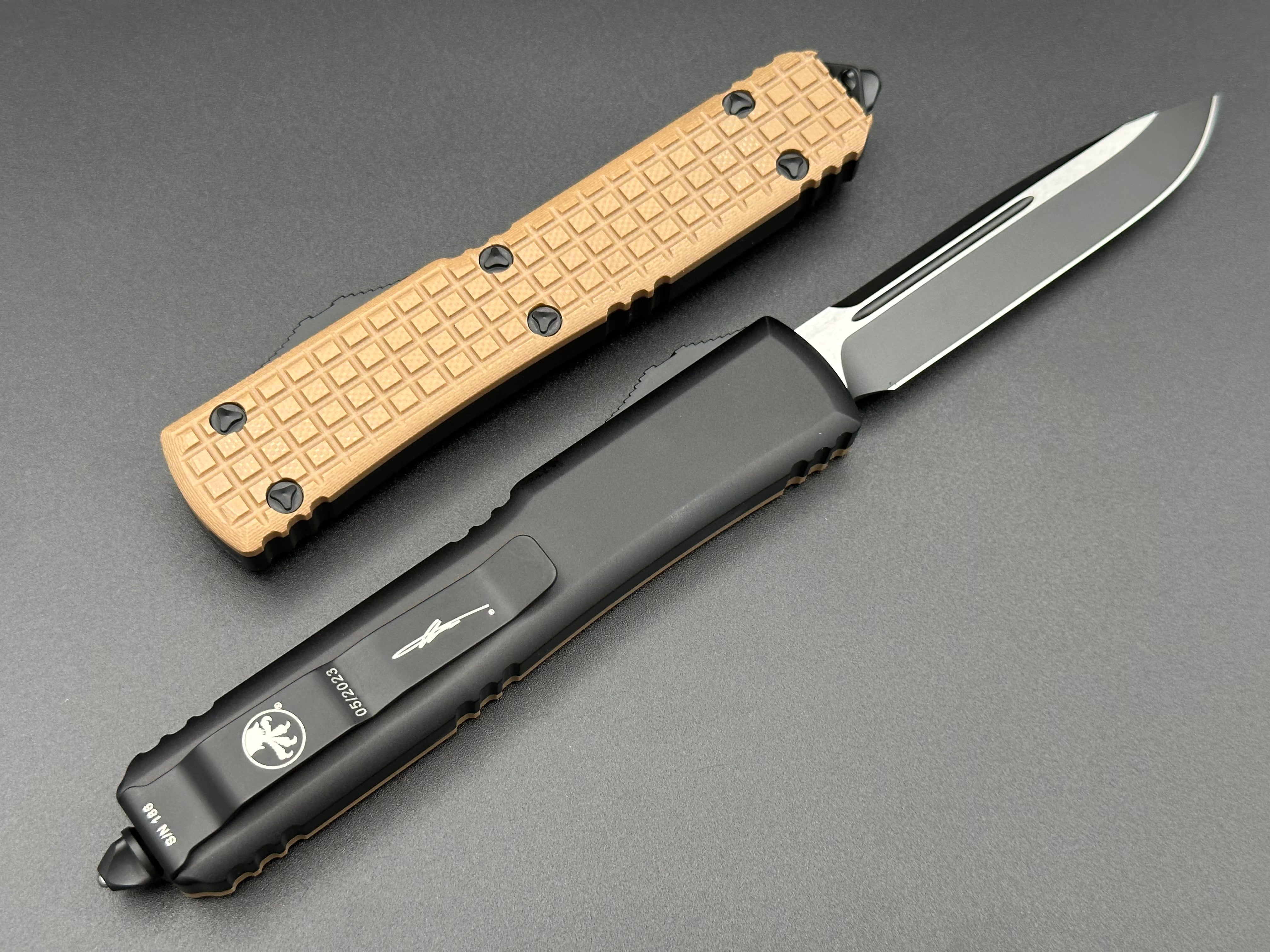 Microtech Knives Ultratech S/E Tan Frag G-10 Top 121-1 FRGTTAS - Tristar Edge