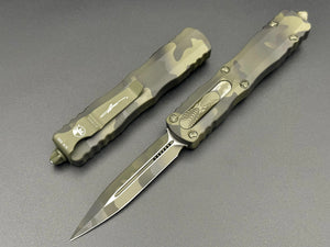 Microtech Dirac D/E Signature Series Olive Camo Standard 225-1 OCS - Tristar Edge