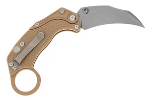 Reate EXO-K Gravity Karambit Tan Stonewashed - Tristar Edge