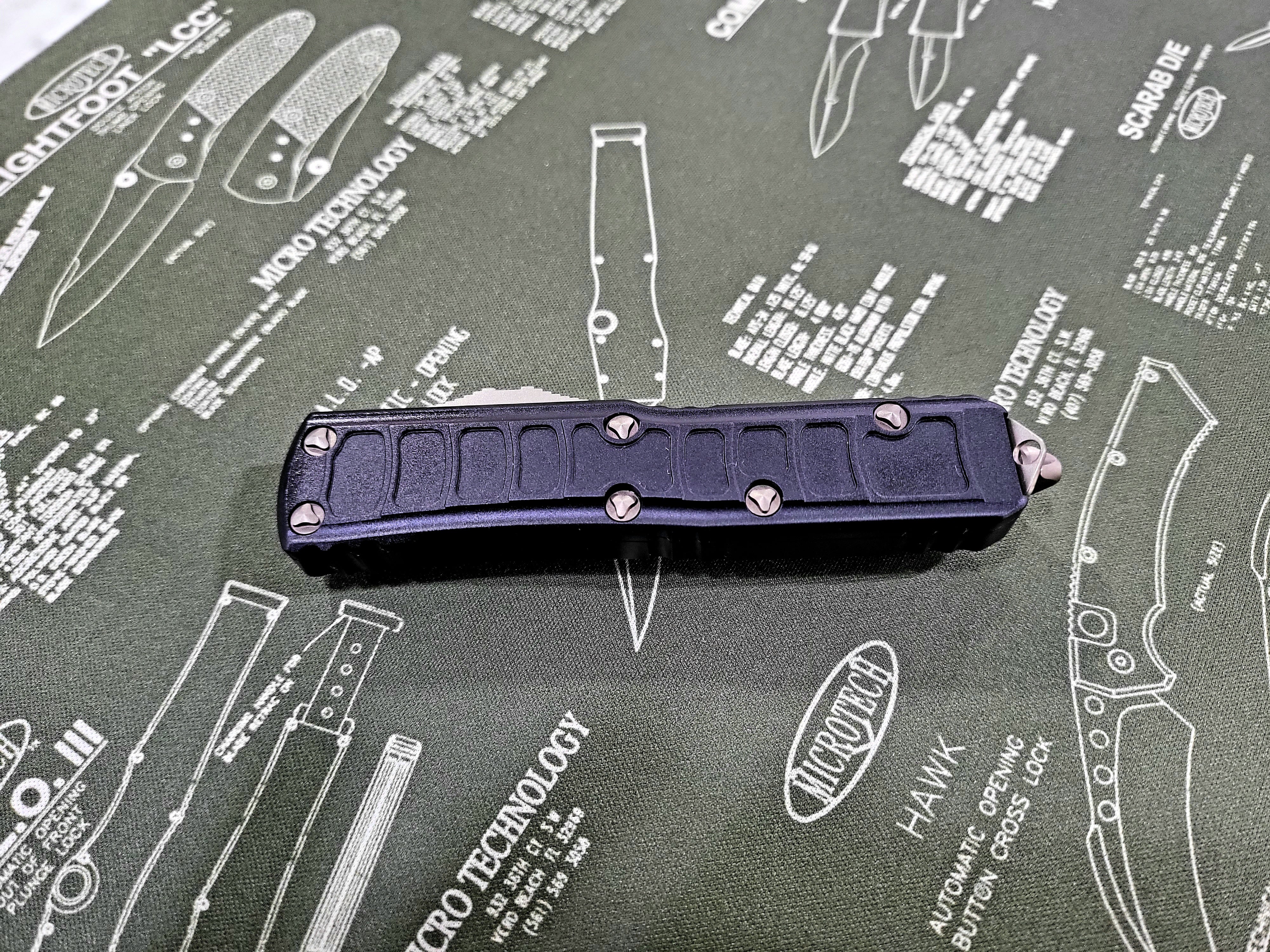 Microtech UTX-85 II Stepside OTF Automatic Knife Black 3" Dagger Bronze 232II-13 - Tristar Edge