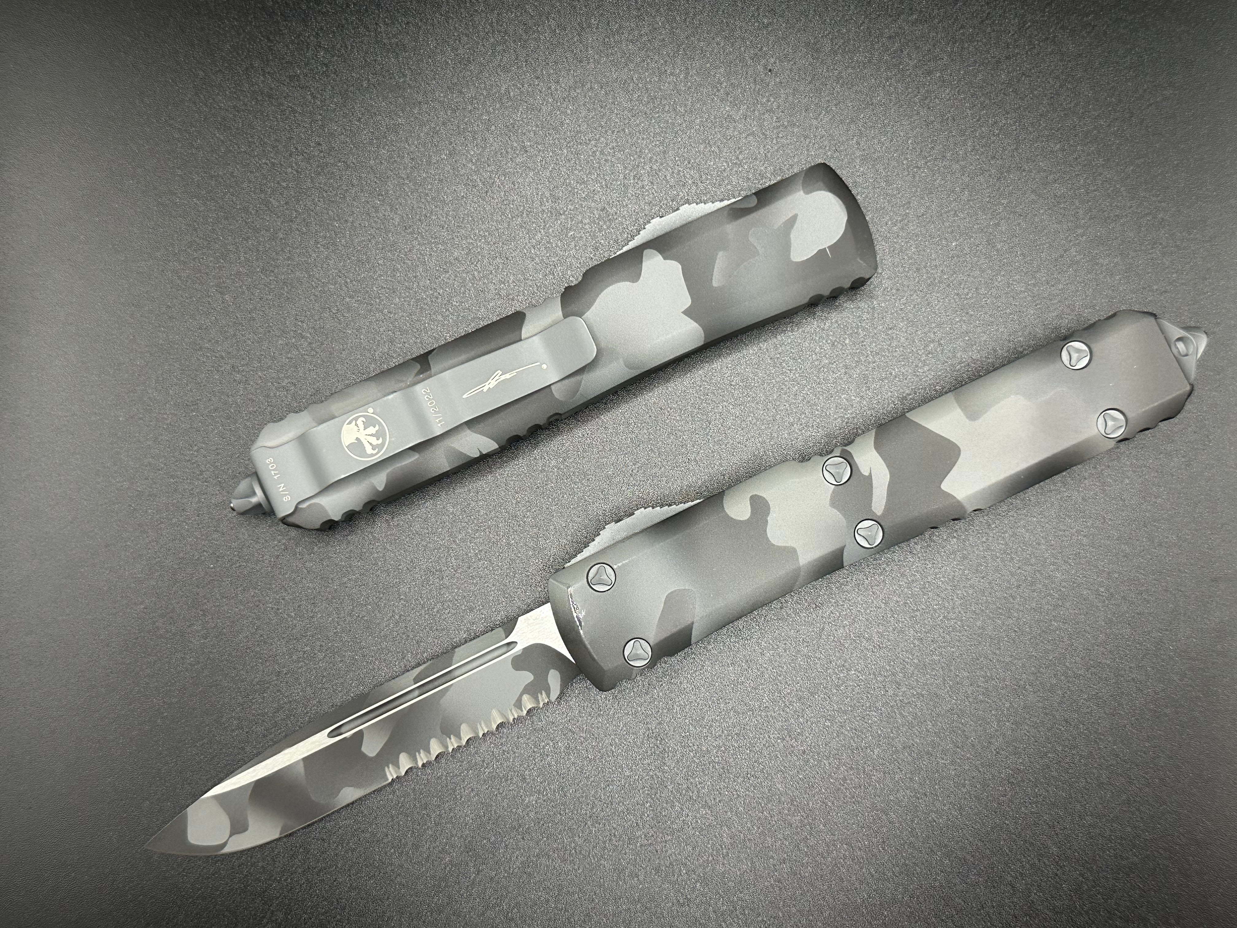 Ultratech S/E Urban Camo Partial Serrated 121-2 UCS - Tristar Edge