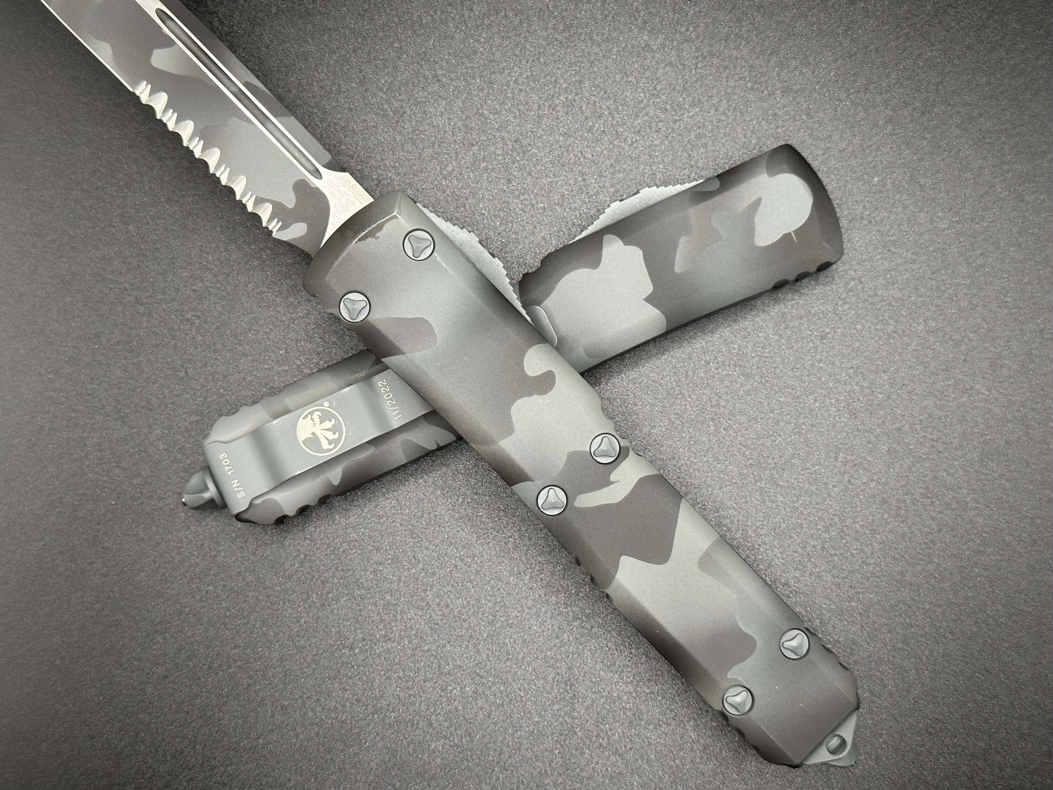 Ultratech S/E Urban Camo Partial Serrated 121-2 UCS - Tristar Edge