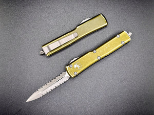 UTX-70 Double Edge Double Full Serrated Apocalyptic Distressed OD Green 147-D12DOD - Tristar Edge