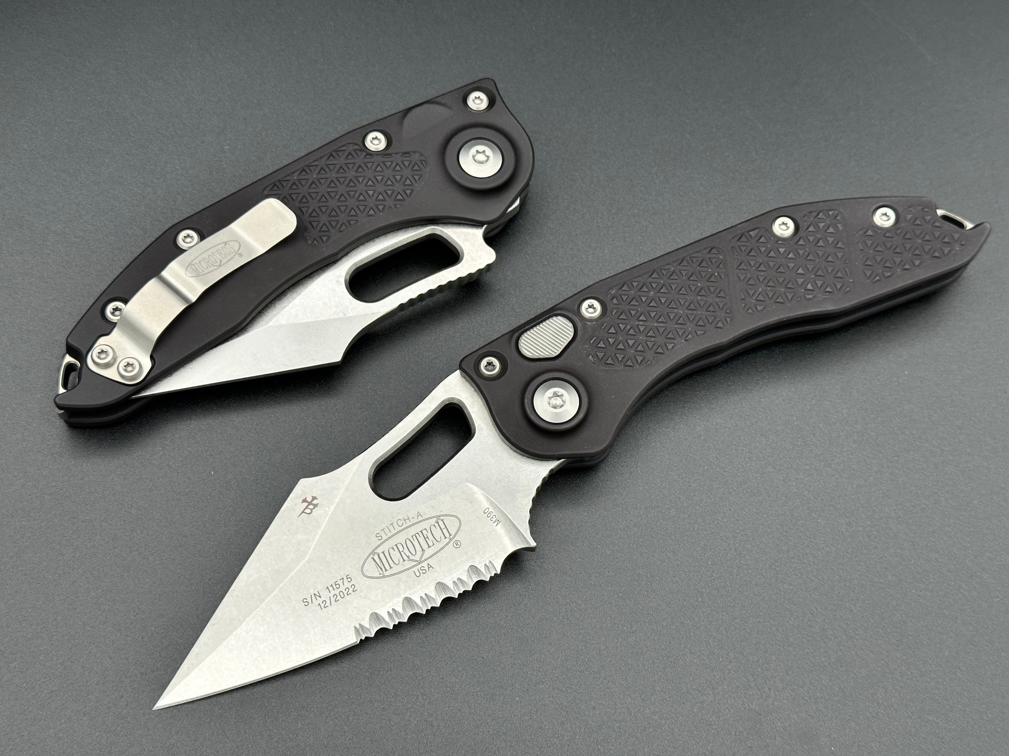 Stitch Auto S/E Stonewash Partial Serrated 169-11 - Tristar Edge