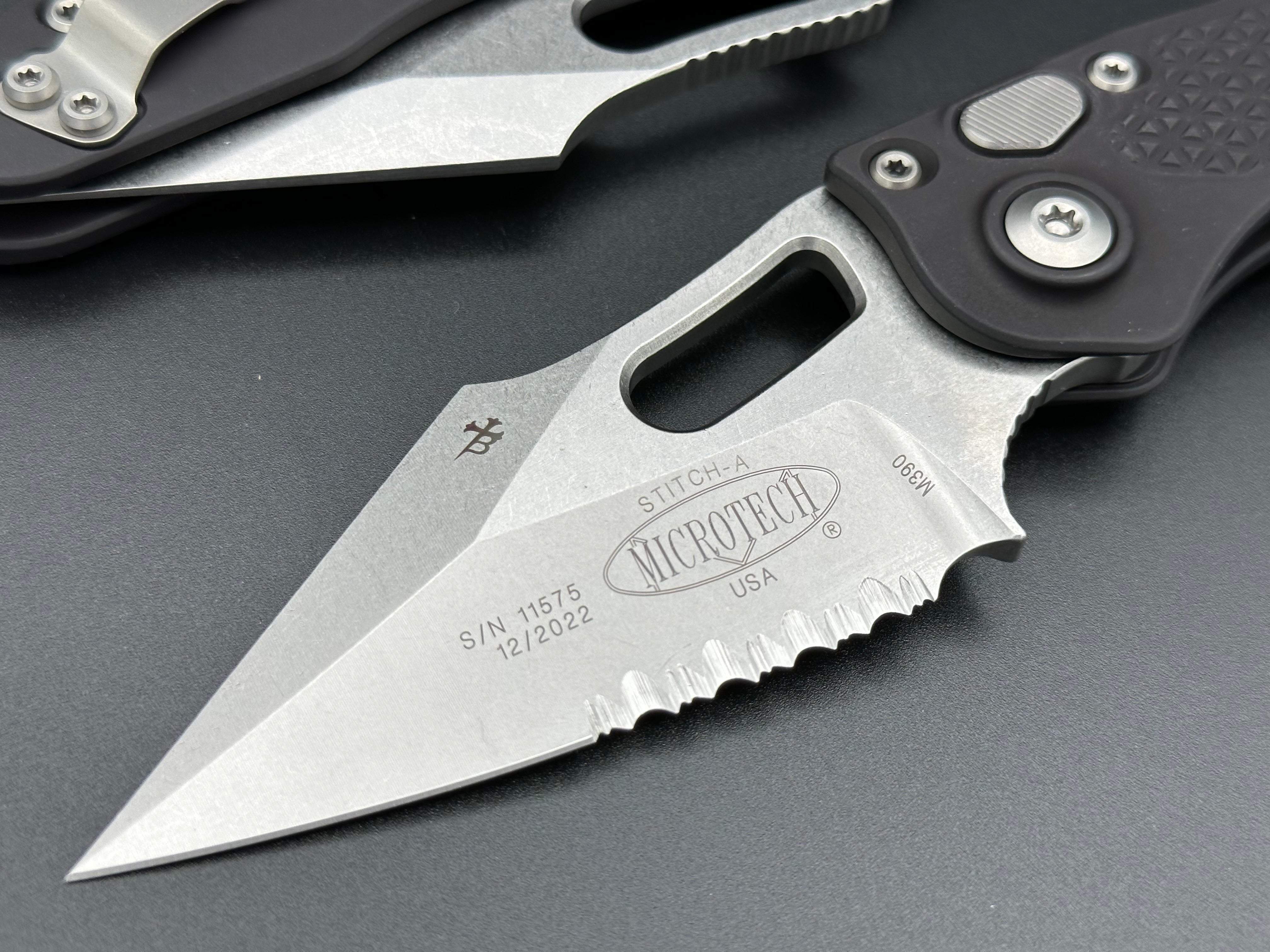 Stitch Auto S/E Stonewash Partial Serrated 169-11 - Tristar Edge