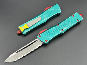 Microtech Combat Troodon T/E Bounty Hunter Apocalyptic Full Serrated 144-12 BH - Tristar Edge