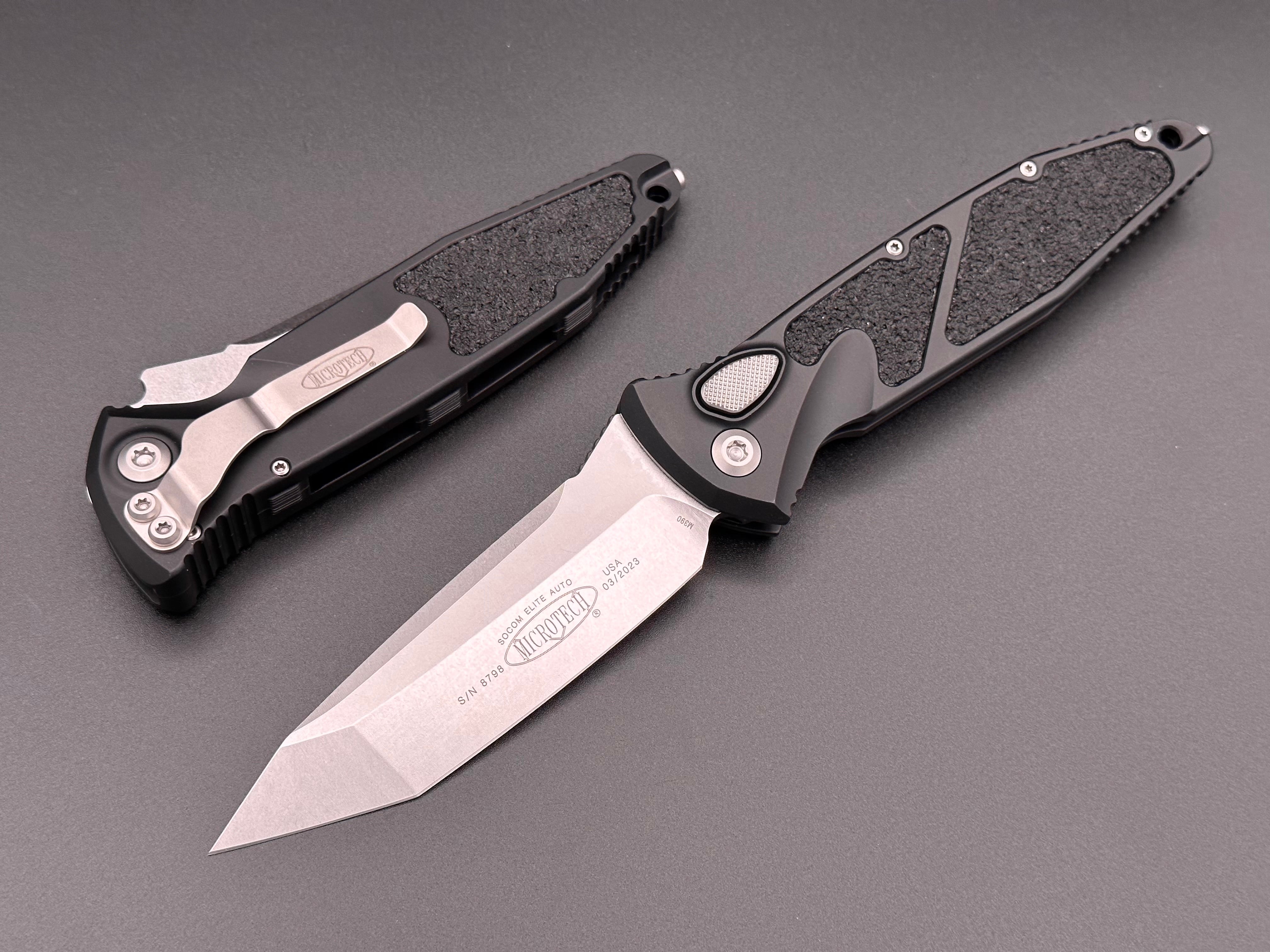 Socom Elite Auto Tanto Stonewash Standard 161A-10 - Tristar Edge