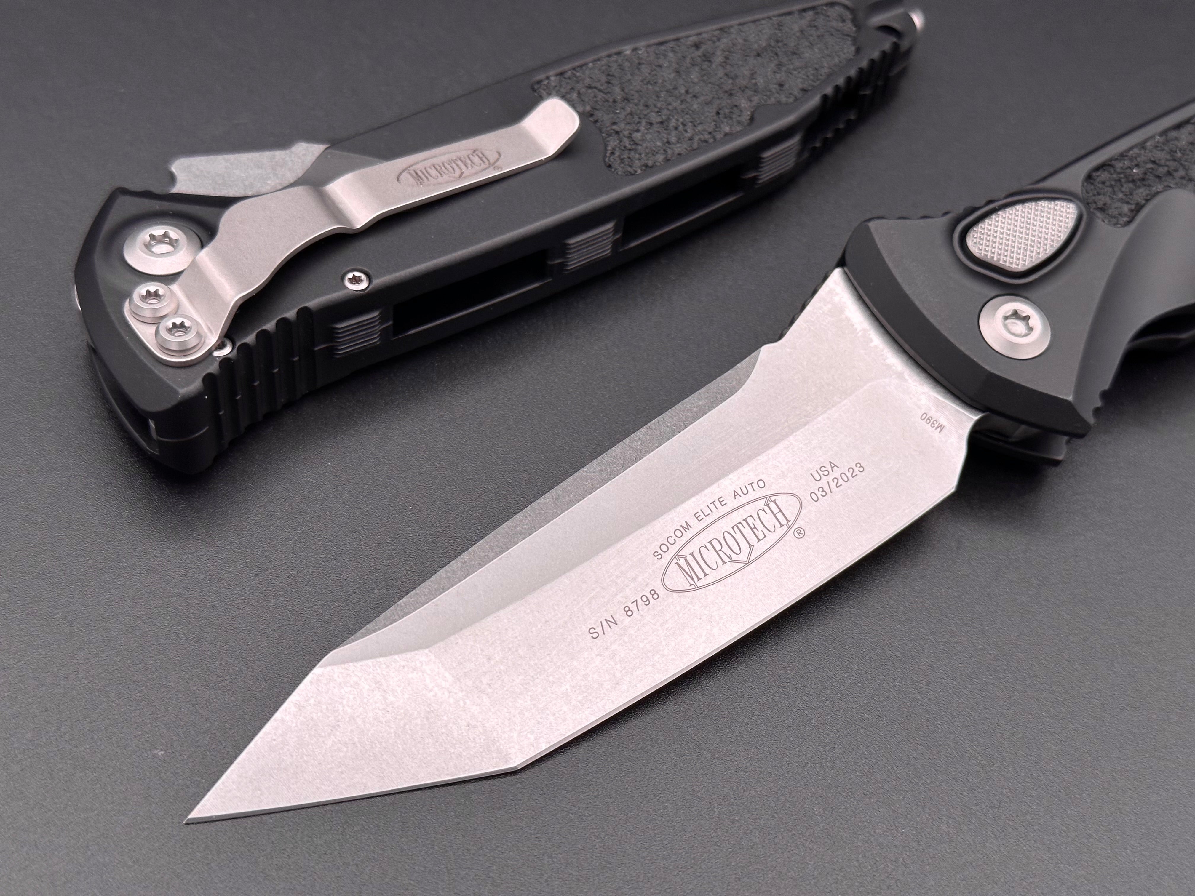 Socom Elite Auto Tanto Stonewash Standard 161A-10 - Tristar Edge