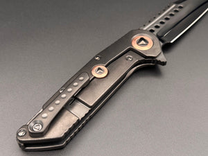 Marfione Custom Warhound DLC Diamond Wash Finish, DLC Stonewash 6AL4V Titanium - Tristar Edge