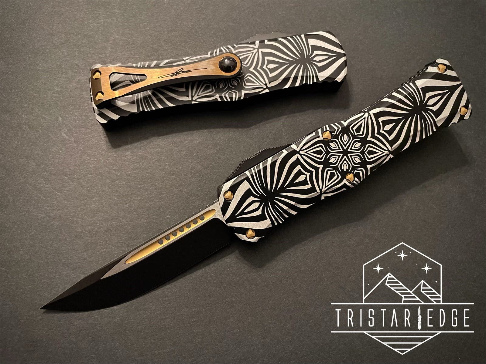 Hera S/E 703-1 TSOS Signature Series Two-Toned Black W/ Gold Accents Source Artwork - Tristar Edge