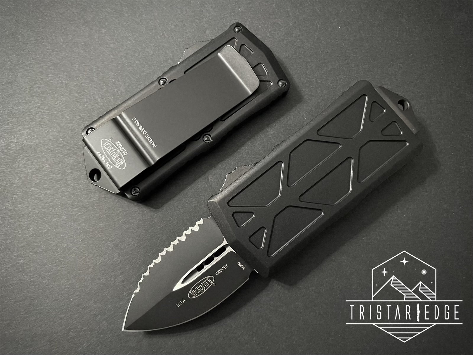 Exocet D/E Full Serrated Tactical 157-3 T - Tristar Edge