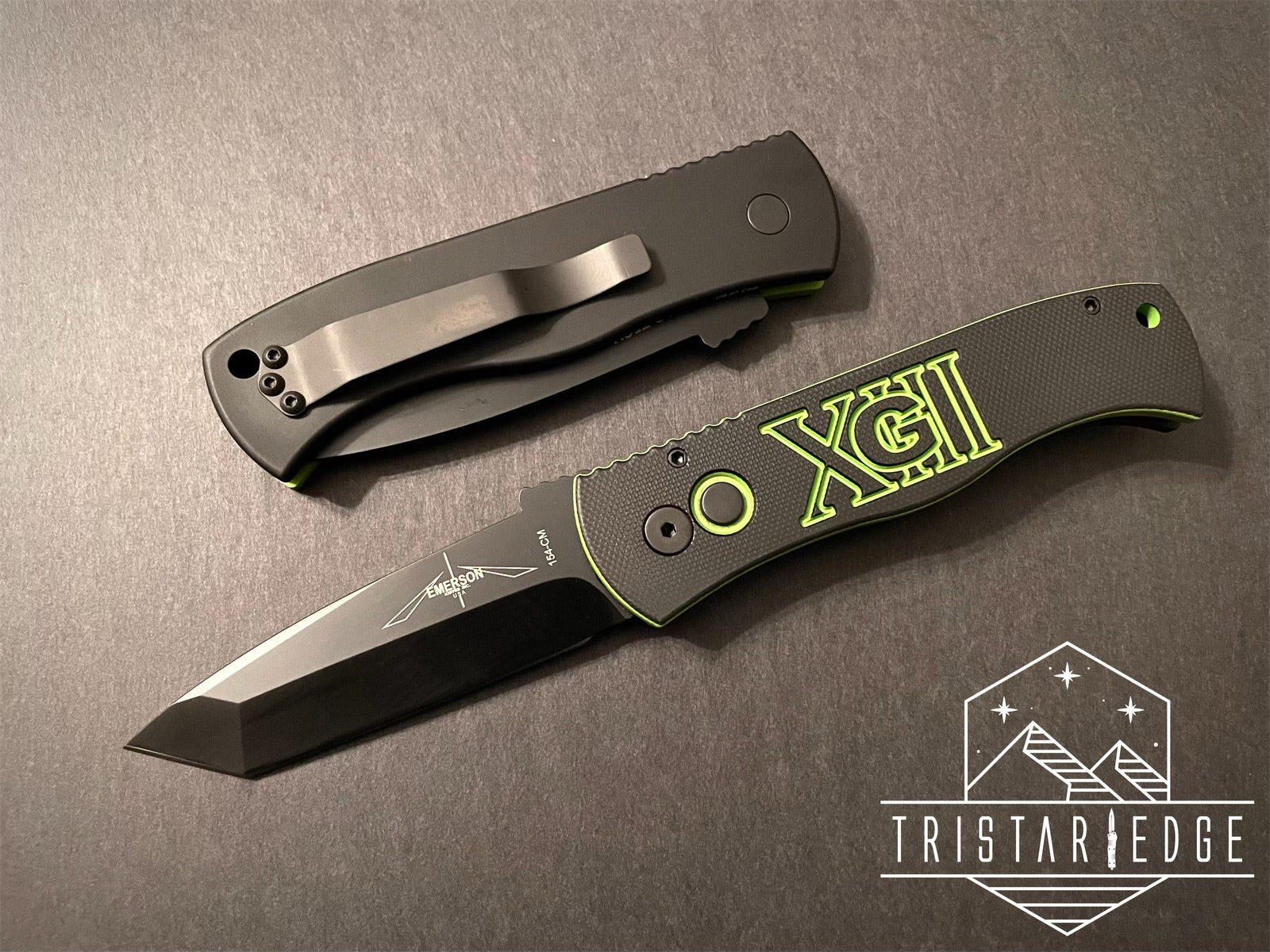 EMERSON CQC7 Tanto Green/BLK G-10 USN EXCLUSIVE - Tristar Edge