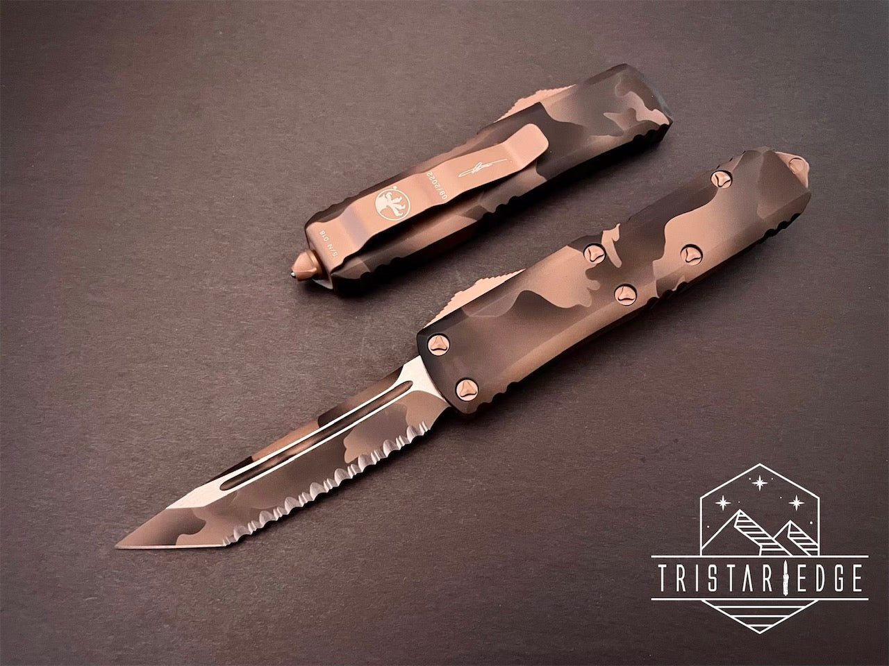 UTX-85 T/E Coyote Camo Full Serrated Signature Series 233-3 CCS - Tristar Edge