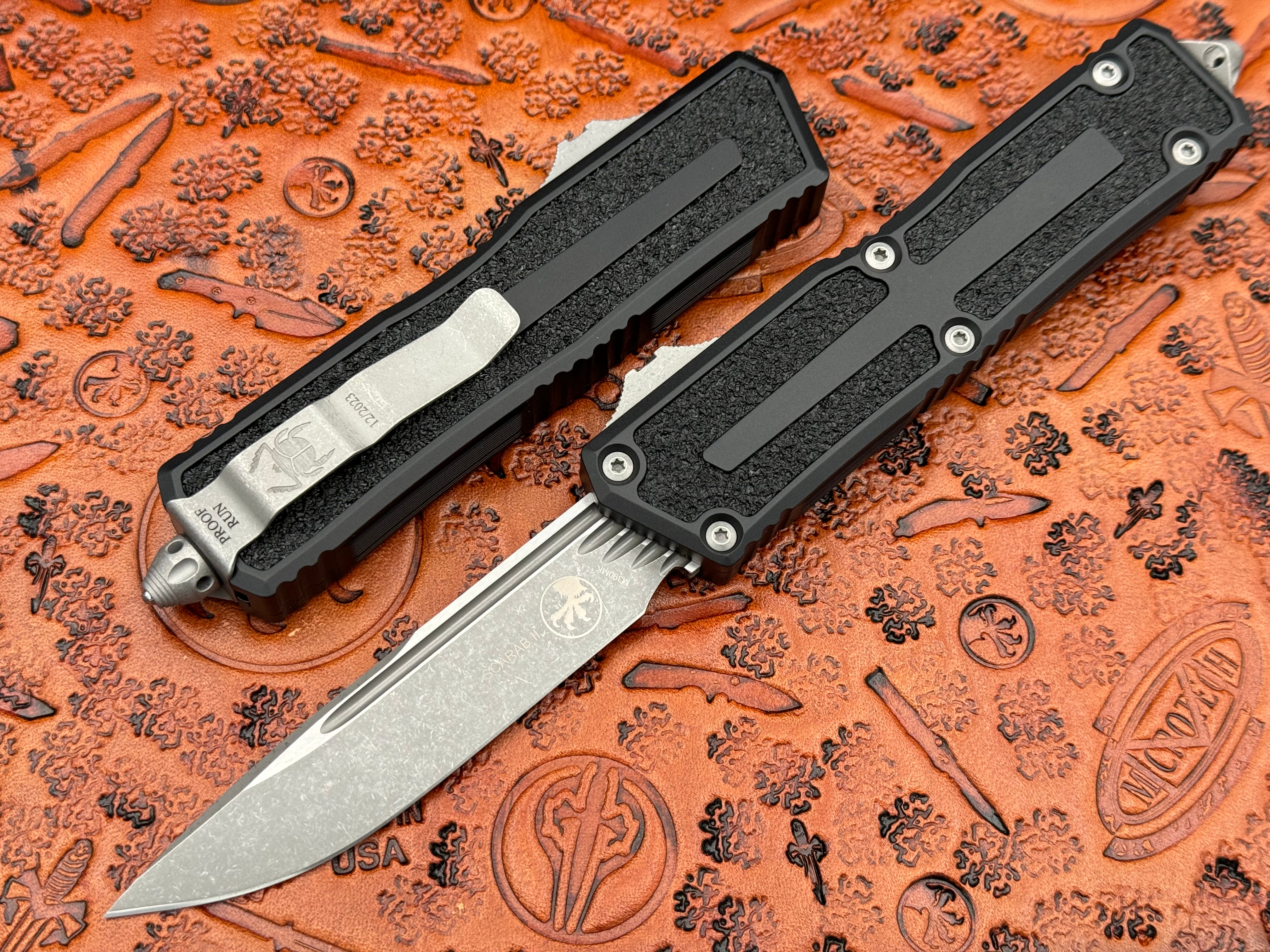 Microtech Scarab II Gen III Single Edge Apocalyptic Standard Proof Run 1278-10AP PR - Tristar Edge