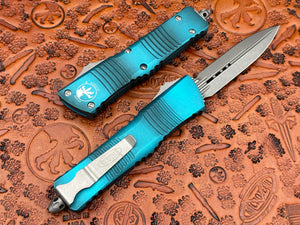 Microtech Combat Troodon Double Edge Weathered Turquoise Apocalyptic Standard 142-10 APWTQ - Tristar Edge