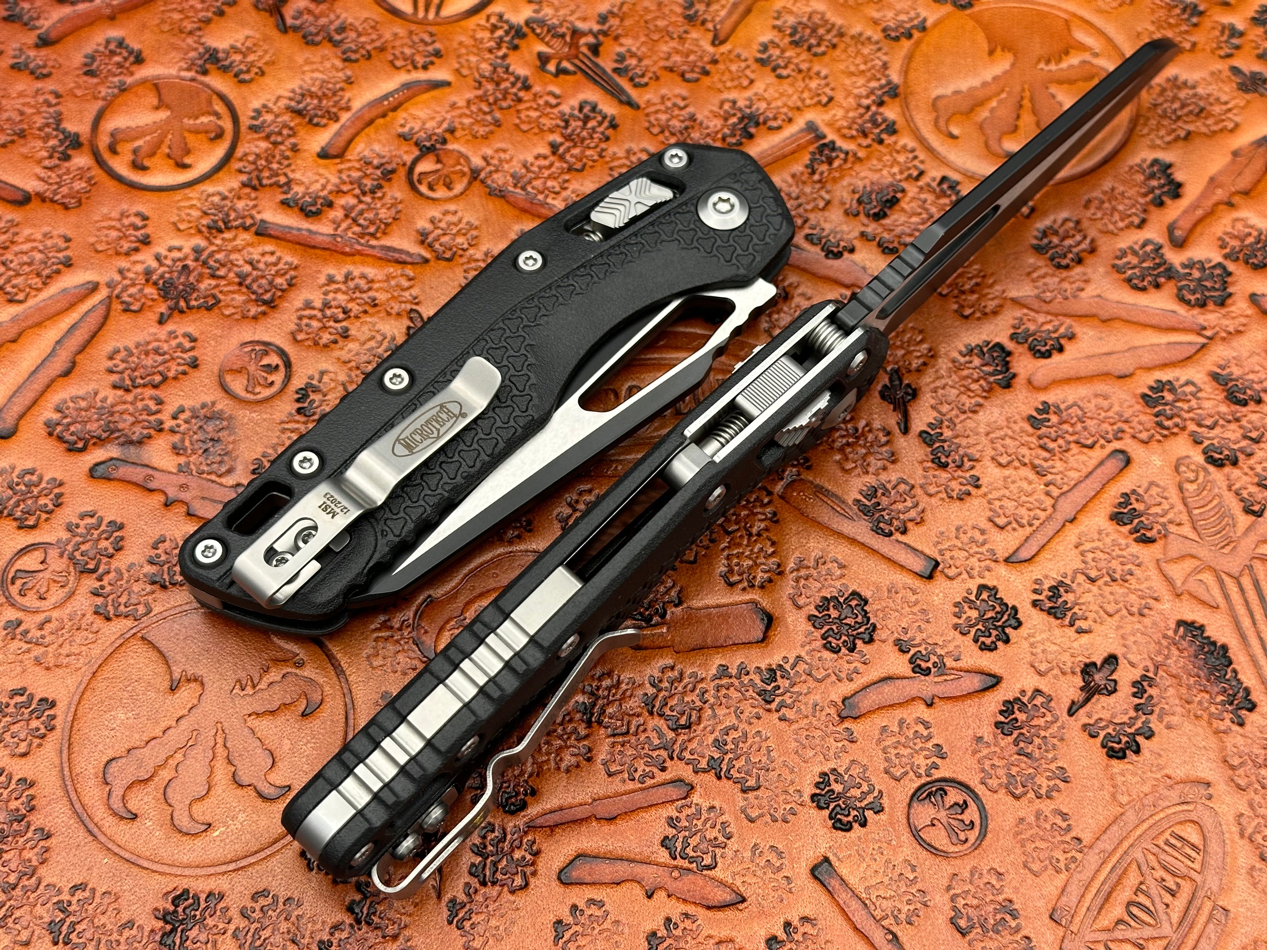 Microtech Tri Pin Microtech MSI Single Edge Tri-Grip Polymer Black Standard 210T-1 PMBK ...