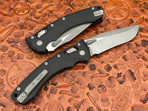 Microtech Knives Amphibian RAM-LOK Fluted G-10 Black Apocalyptic 137RL-10APFLGTBK - Tristar Edge