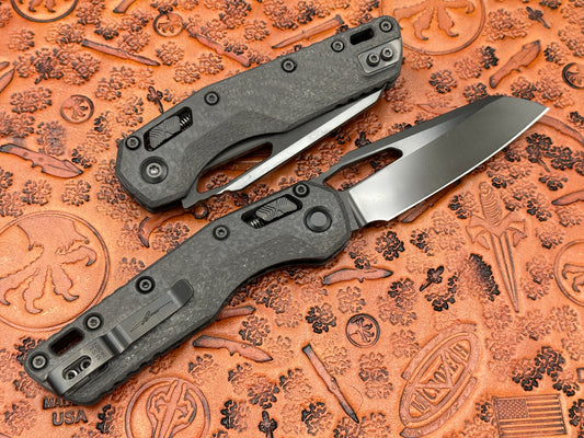 Microtech Knives MSI Single Edge DLC Carbon Fiber Handle DLC Hardware 210-1 DLCTCFS - Tristar Edge
