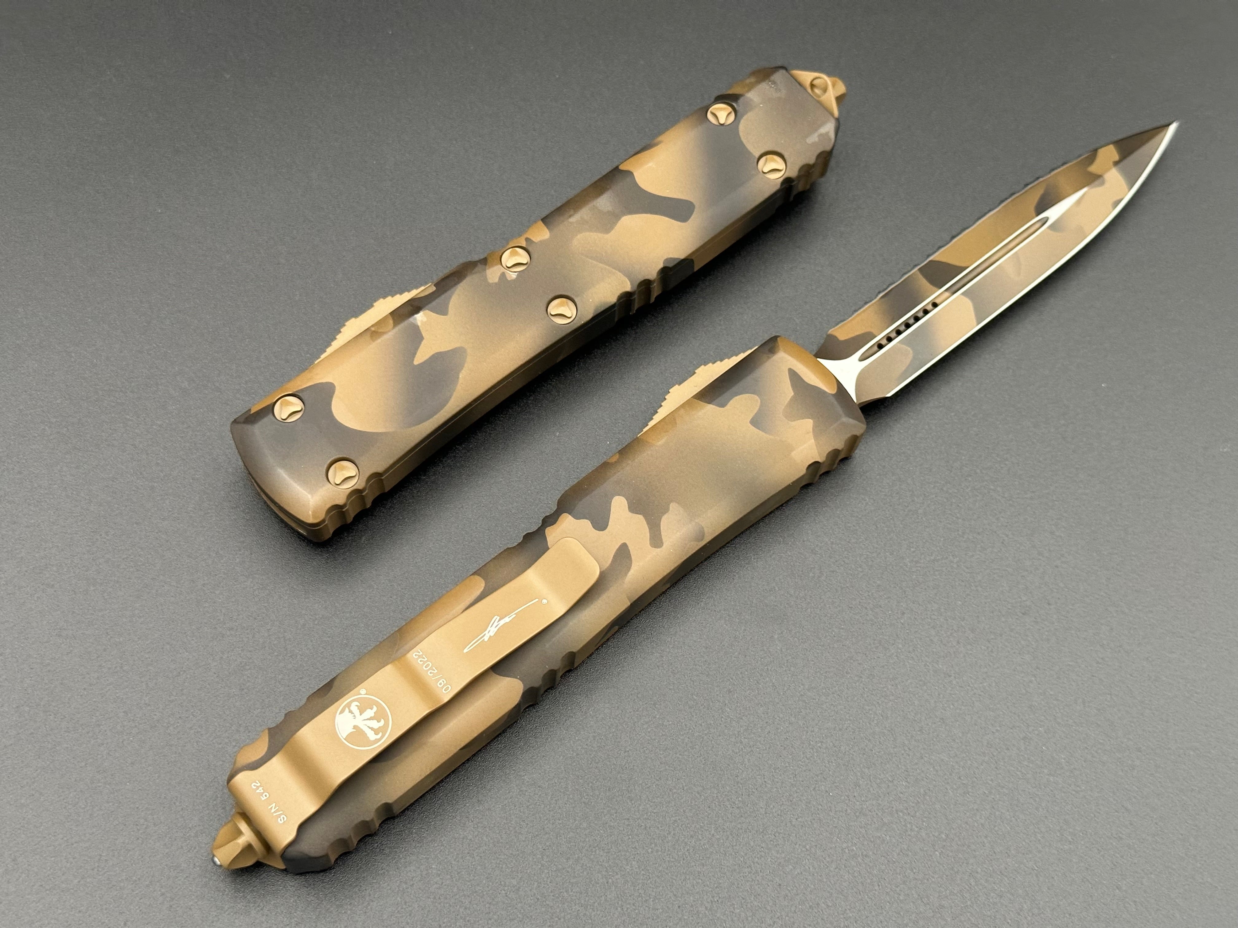 Ultratech D/E Coyote Camo Full Serrated 122-3 CCS - Tristar Edge